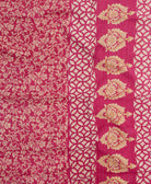 colorful kantha blanket made from upcycled vintage saris