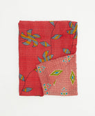 small kantha quilt handmade in India by women artisans from vintage cotton saris