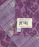 small kantha blanket with signature of the maker on the tag