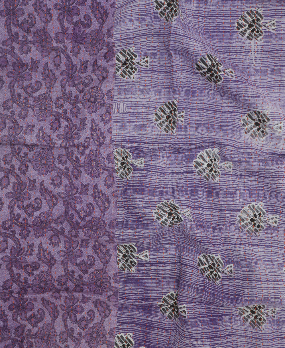 kantha blanket with kantha stitching