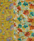 kantha blanket with kantha stitching