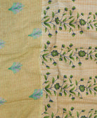 kantha blanket with kantha stitching