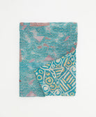 small kantha quilt handmade in India by women artisans from vintage cotton saris