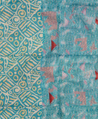 kantha blanket with kantha stitching