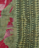 kantha blanket with kantha stitching