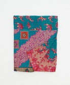 small kantha quilt handmade in India by women artisans from vintage cotton saris