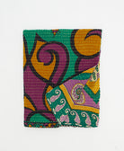 small kantha quilt handmade in India by women artisans from vintage cotton saris