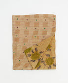 small kantha quilt handmade in India by women artisans from vintage cotton saris