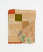 small kantha quilt handmade in India by women artisans from vintage cotton saris