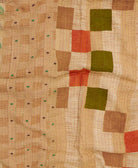 kantha blanket with kantha stitching