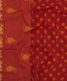 kantha blanket with kantha stitching