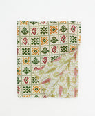 small kantha quilt handmade in India by women artisans from vintage cotton saris