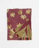 small kantha quilt handmade in India by women artisans from vintage cotton saris