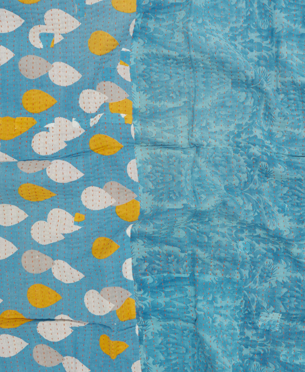 kantha blanket with kantha stitching