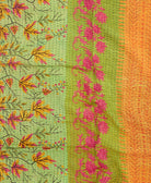 kantha blanket with kantha stitching