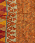 kantha blanket with kantha stitching