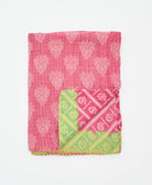 small kantha quilt handmade in India by women artisans from vintage cotton saris
