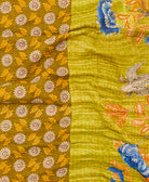 kantha blanket with kantha stitching