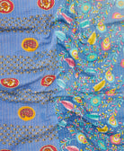 kantha blanket with kantha stitching