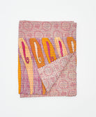 small kantha quilt handmade in India by women artisans from vintage cotton saris