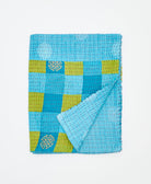 small kantha quilt handmade in India by women artisans from vintage cotton saris
