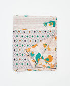 small kantha quilt handmade in India by women artisans from vintage cotton saris