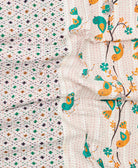 kantha blanket with kantha stitching