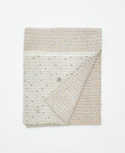small kantha quilt handmade in India by women artisans from vintage cotton saris