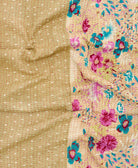 kantha blanket with kantha stitching