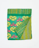 small kantha quilt handmade in India by women artisans from vintage cotton saris