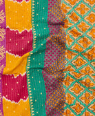 kantha blanket with kantha stitching