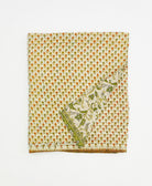 Orange and green small kantha quilt throw made using floral
recycled vintage saris