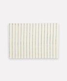 hand block printed cotton placemats made from 100% organic cotton with spruce green stripes