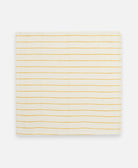 stripe block print napkin in mustard yellow handcrafted from 100% organic cotton