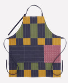 Multicolored checkered apron on a white background