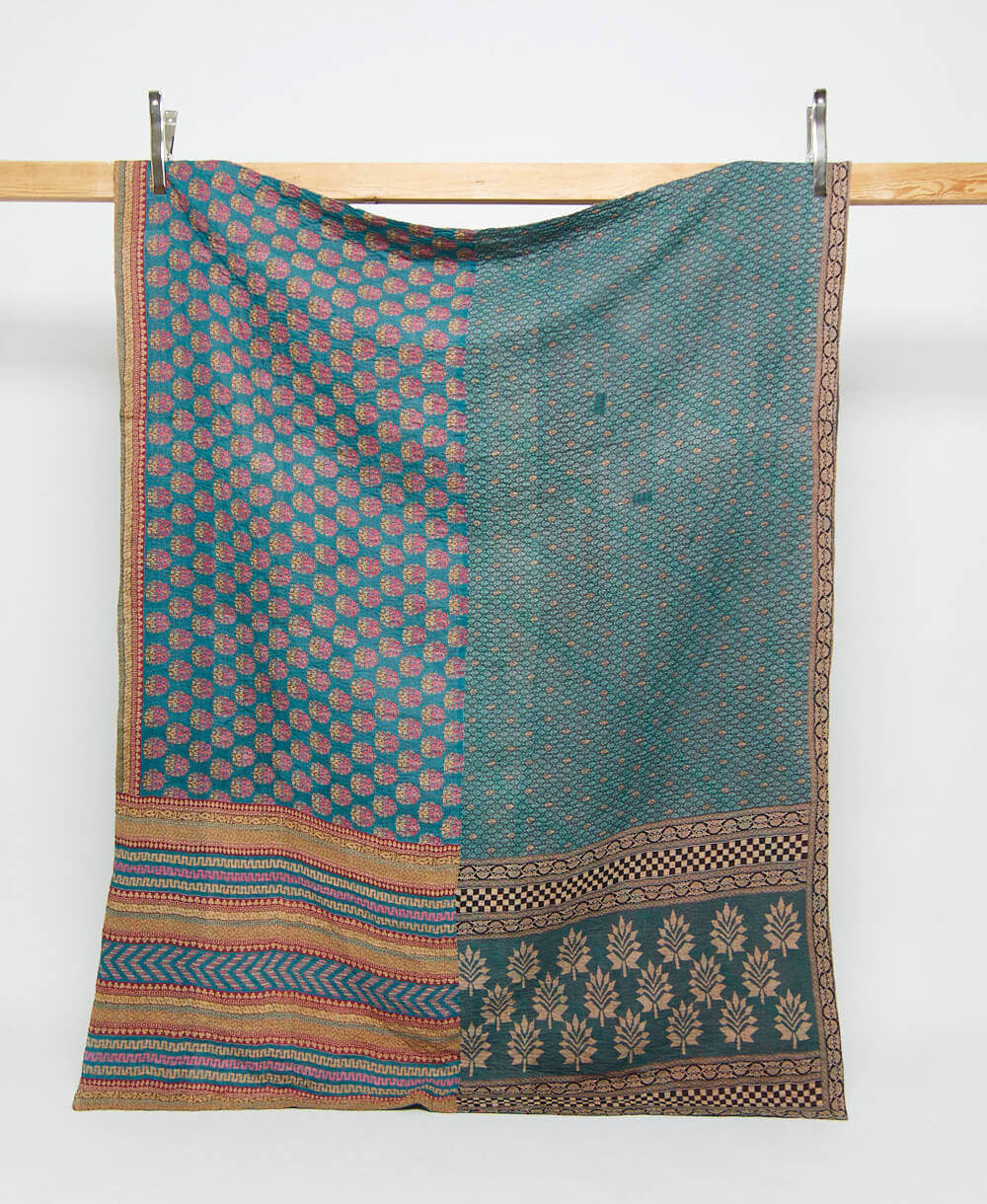 Beautiful handmade deals Kantha quilt!