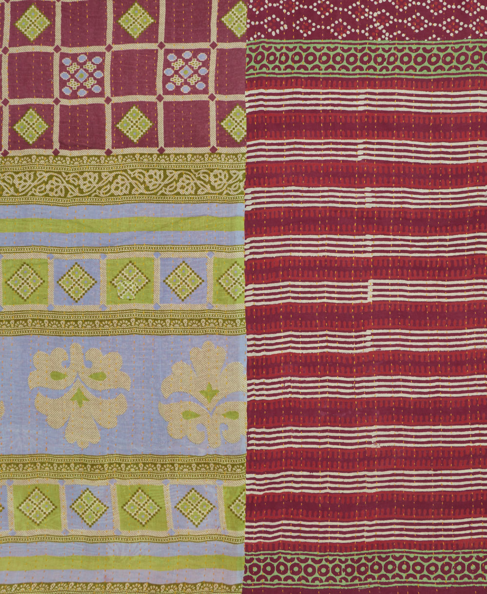 quilted throw in twin size handmade in India by Anchal artisans