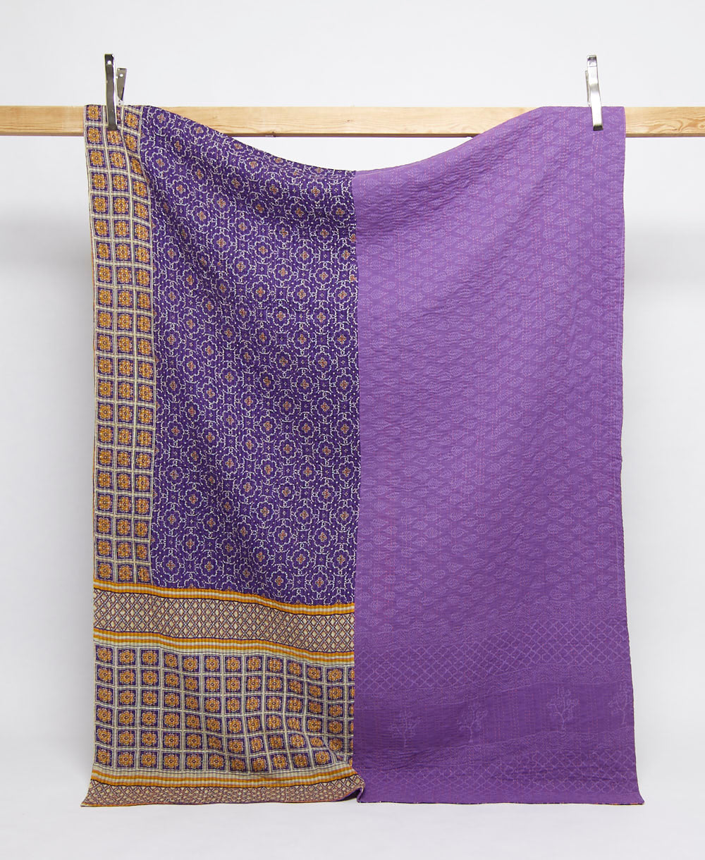 twin kantha quilt handmade in India