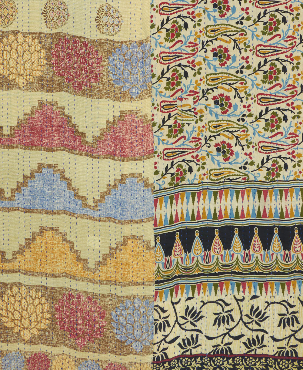 quilted throw in twin size handmade in India by Anchal artisans