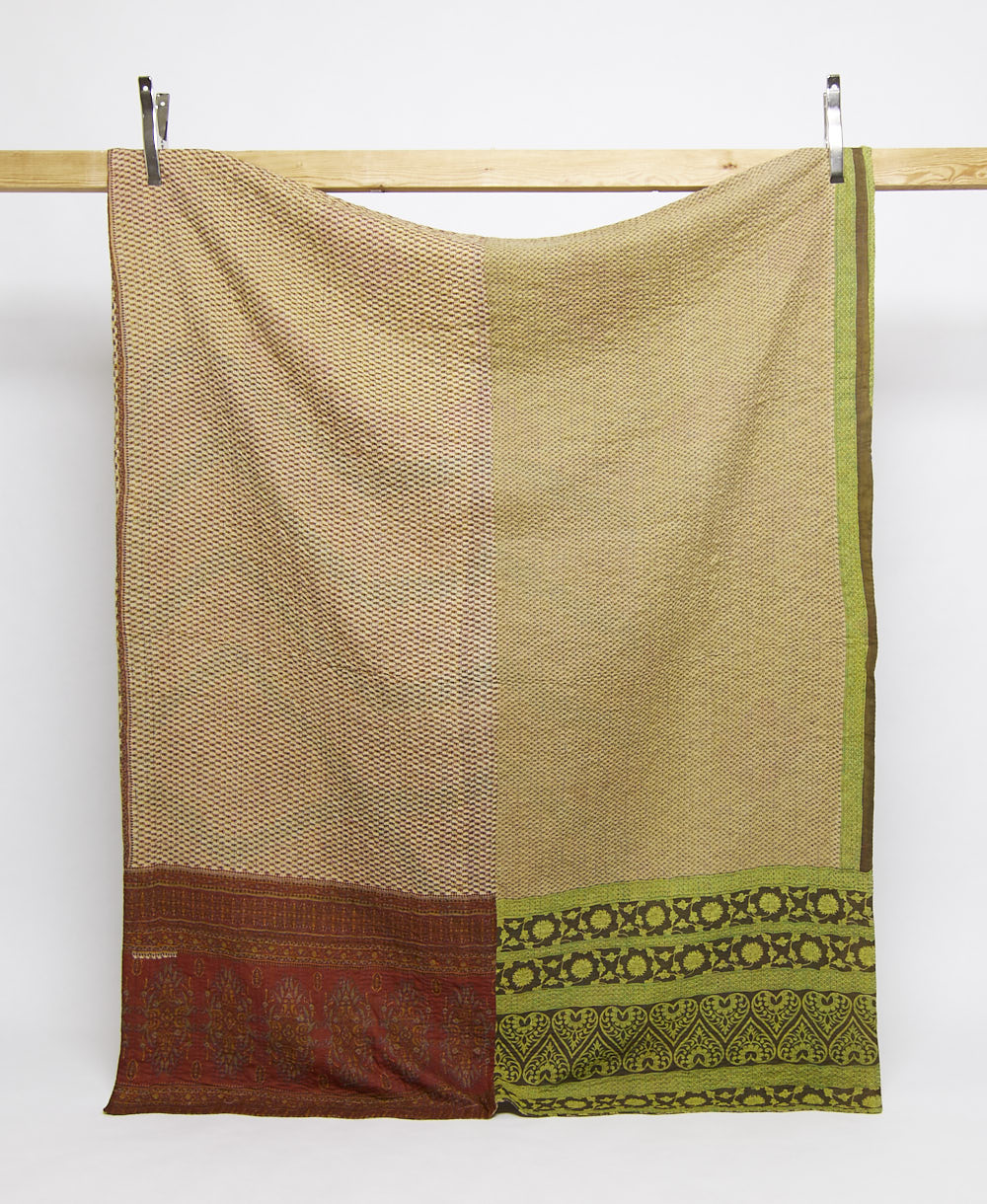 twin kantha quilt handmade in India