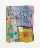soft twin kantha blanket made from upcycled vintage cotton saris