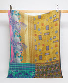 twin kantha quilt handmade in India