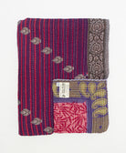 soft twin kantha blanket made from upcycled vintage cotton saris
