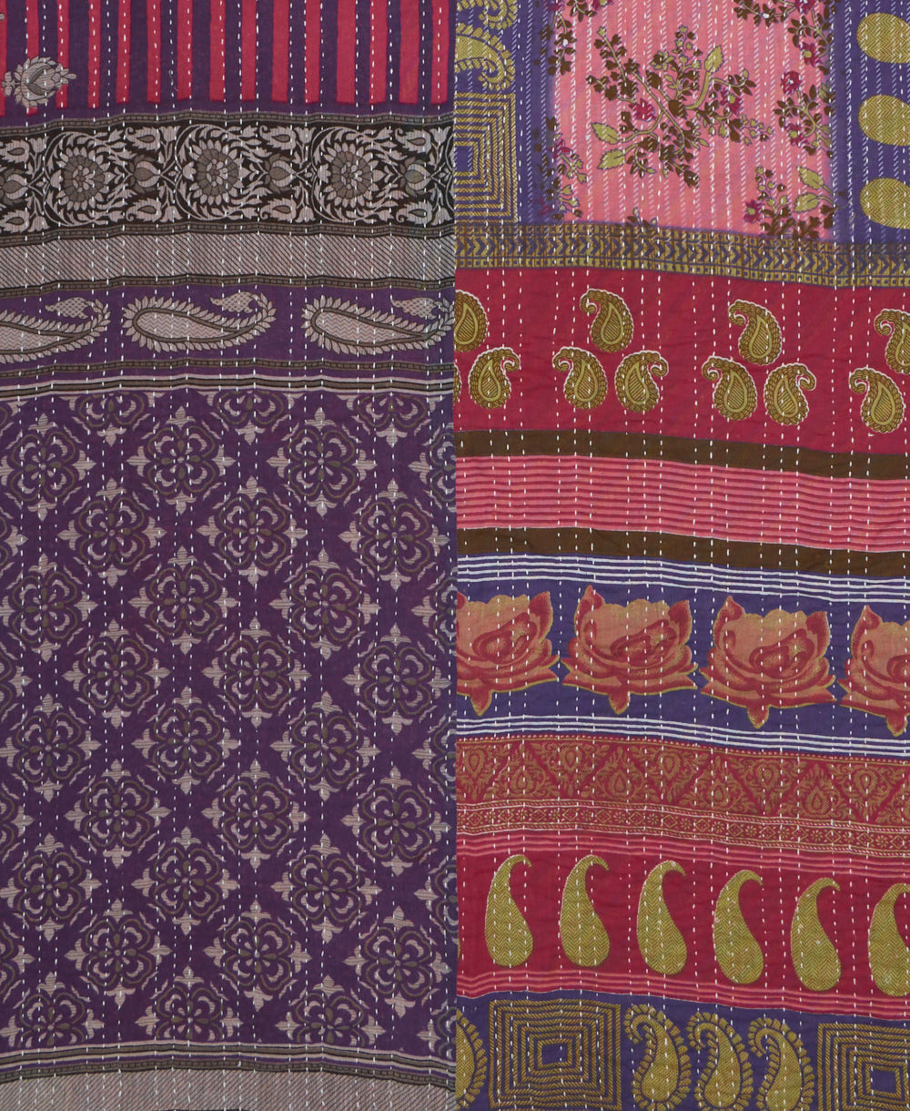 quilted throw in twin size handmade in India by Anchal artisans