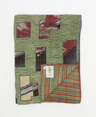 soft twin kantha blanket made from upcycled vintage cotton saris