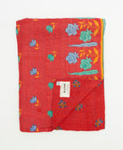 soft twin kantha blanket made from upcycled vintage cotton saris