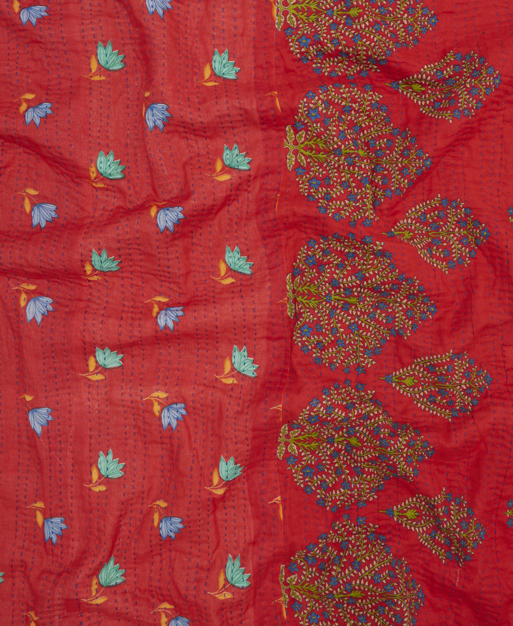 quilted throw in twin size handmade in India by Anchal artisans