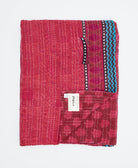 soft twin kantha blanket made from upcycled vintage cotton saris