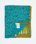 soft twin kantha blanket made from upcycled vintage cotton saris