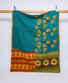 twin kantha quilt handmade in India